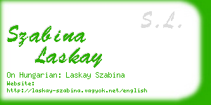 szabina laskay business card